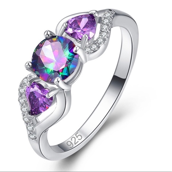 Paradise Boutique Jewelry - LAST ONE‼️ 925 Sterling Silver Amethyst Topaz Ring